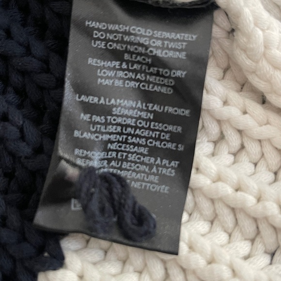 Anthropologie Maeve striped sleeveless sweater duster size XS/S navy chunky - Picture 8 of 9